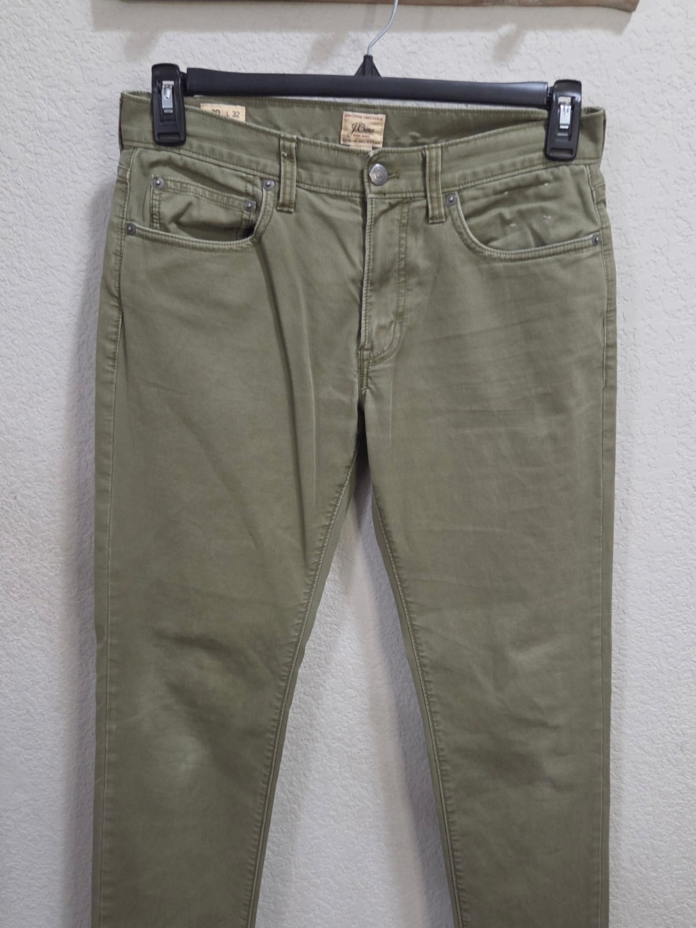 J. Crew Men's Olive Corduroy Slim Trousers